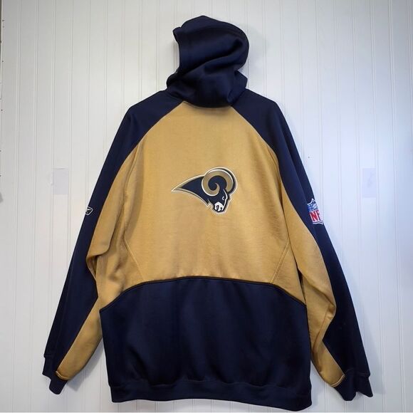 Vintage reebok St. Louis Rams Football Mens Hoodie Long Sleeve XL - Picture 2 of 16